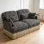 Canapé modulaire 69 po en chenille à imprimé léopard confortable - Canapé modulaire moderne avec garniture à pampilles, assise profonde, dossier ergonomique, assemblage facile-129606616
