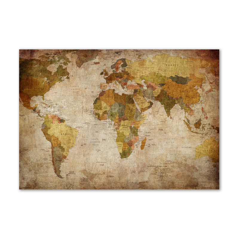 Political Map - Wrapped Canvas Print