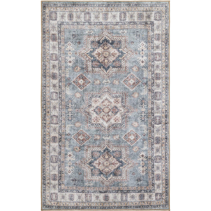 None Huguenot Area Rug Soft Green Color, Rectangle 5'1" x 8'