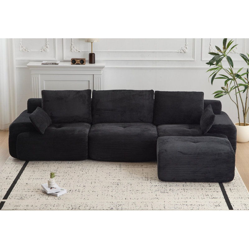 Canapé modulaire Boneless, Noir