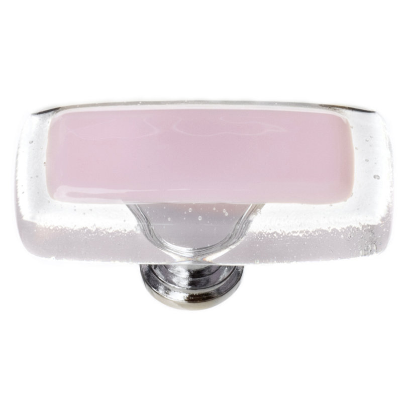 Reflective Rectangular Knob, Oil Rubbed Bronze, Pink