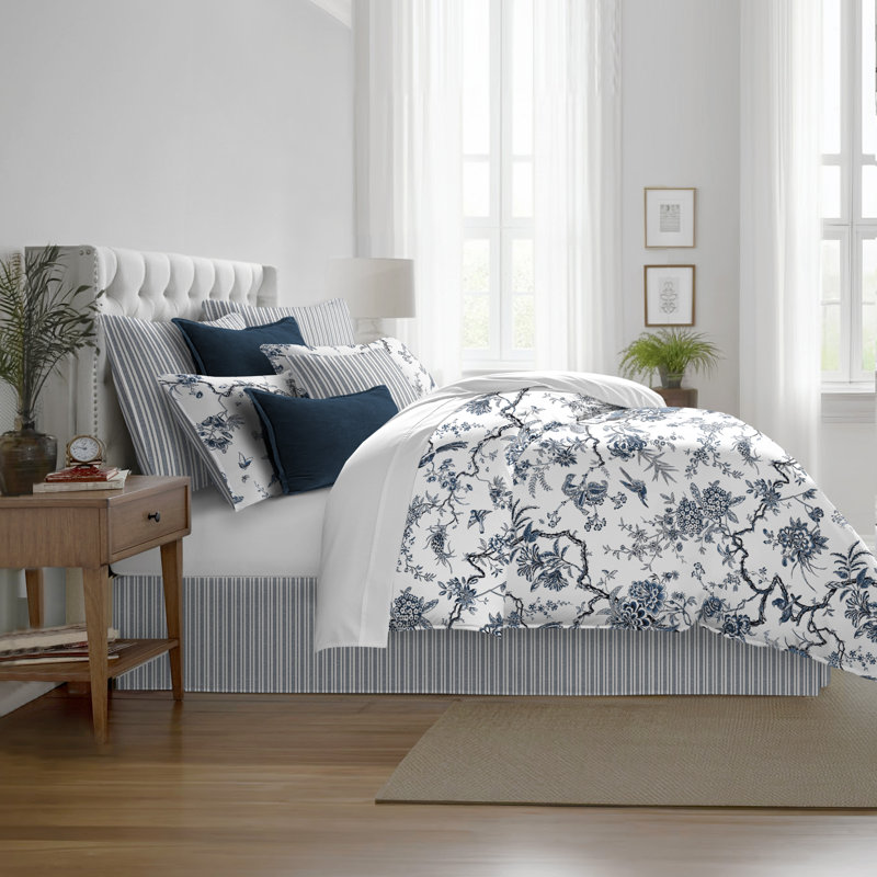 Tree Top Sky Cotton Duvet Cover Set, Queen Duvet Cover + 7 Additional Pieces