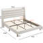 Lit plateforme tapissier avec vagues