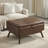 Mid-Century Modern Square Coffee Table Storage Bench, Multi-Functional And Stylish For Living Room And Entryway-1873547986