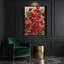 "Watercolor Floral", art mural sur toile rouge 30-1445733779