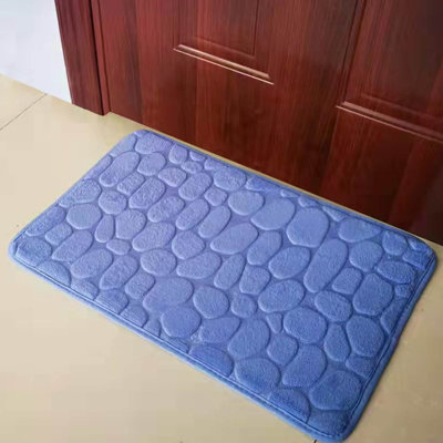  Bath Mat Bathroom Rugs 1pc Foam Bath Rug Embossed Bathroom Mat Water Absorbent and Washable Bath Rugs Non-Slip Thick Soft and Comfortable Carpet for Show