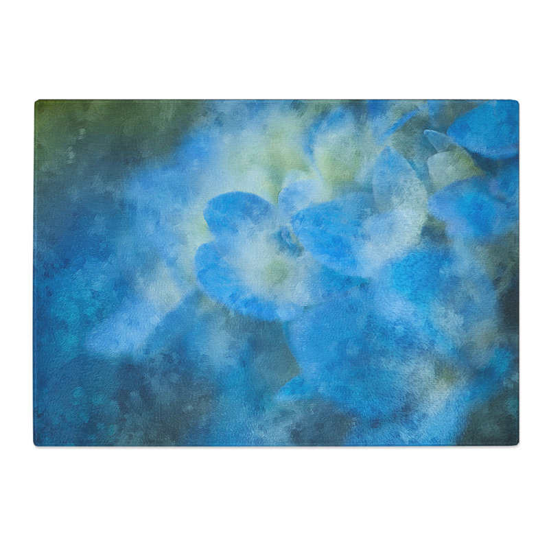 Hydrangea Flowers Painting Chopping Board, 0.4cm H x 20cm W x 28.5cm L