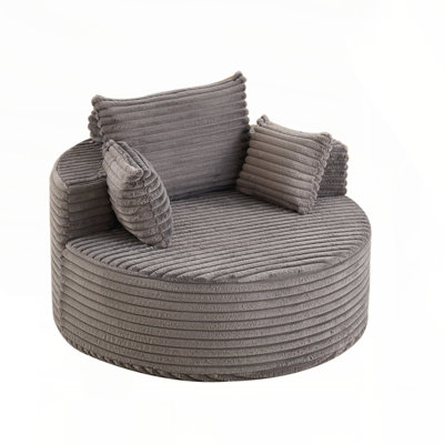 Canapé simple en velours côtelé Corduroy, sans assemblage requis