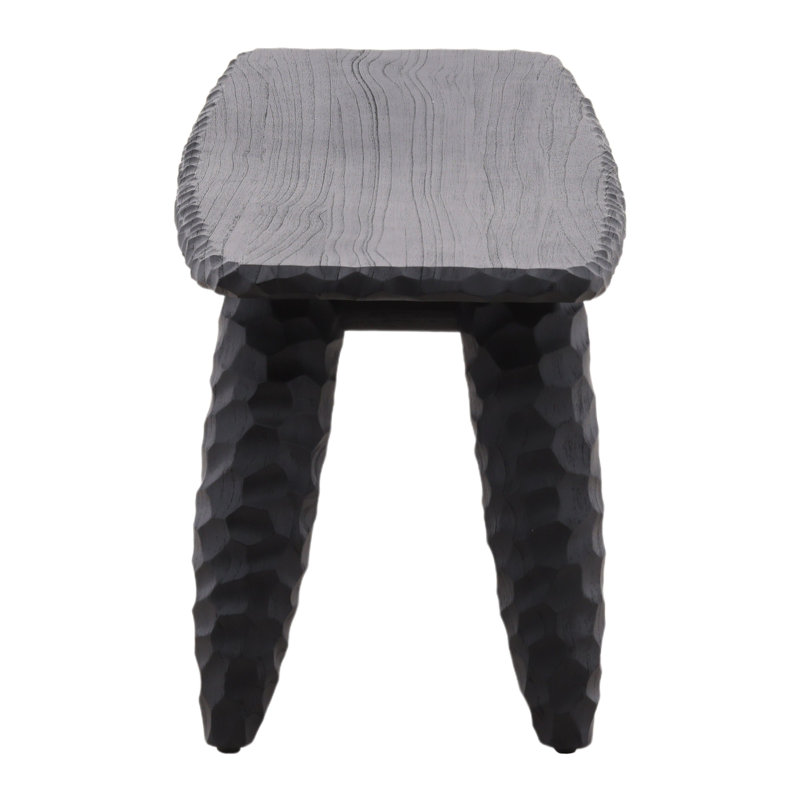 Quillan Mindi Wood Bench, Black