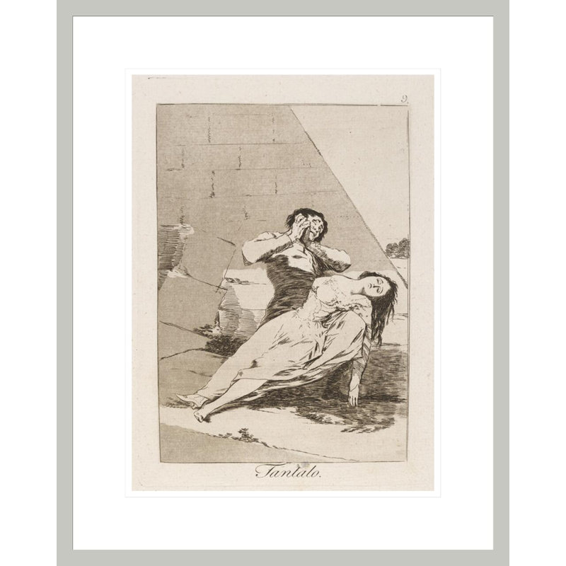 Tantalo. (Tantalus.) Par Francisco de Goya, impression giclée encadrée, H 21,75 po x l 17,37 po