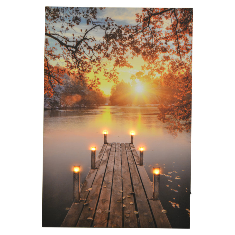 «Sunrise in Autumn», reproduction sur toile à DEL