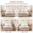Twin-Size Led Bed Frame With 3 Extra-Large Storage Drawers, Padded Storage Headboard With Power Outlet, Velvet Princess Castle Platform Bed, Sturdy Metal Frame, Beige.-837534874-837534873