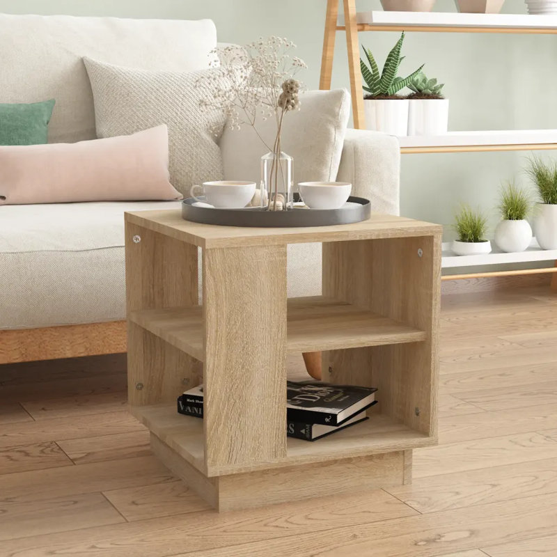 Iremsu Solid Coffee Table with Storage, Concrete Grey