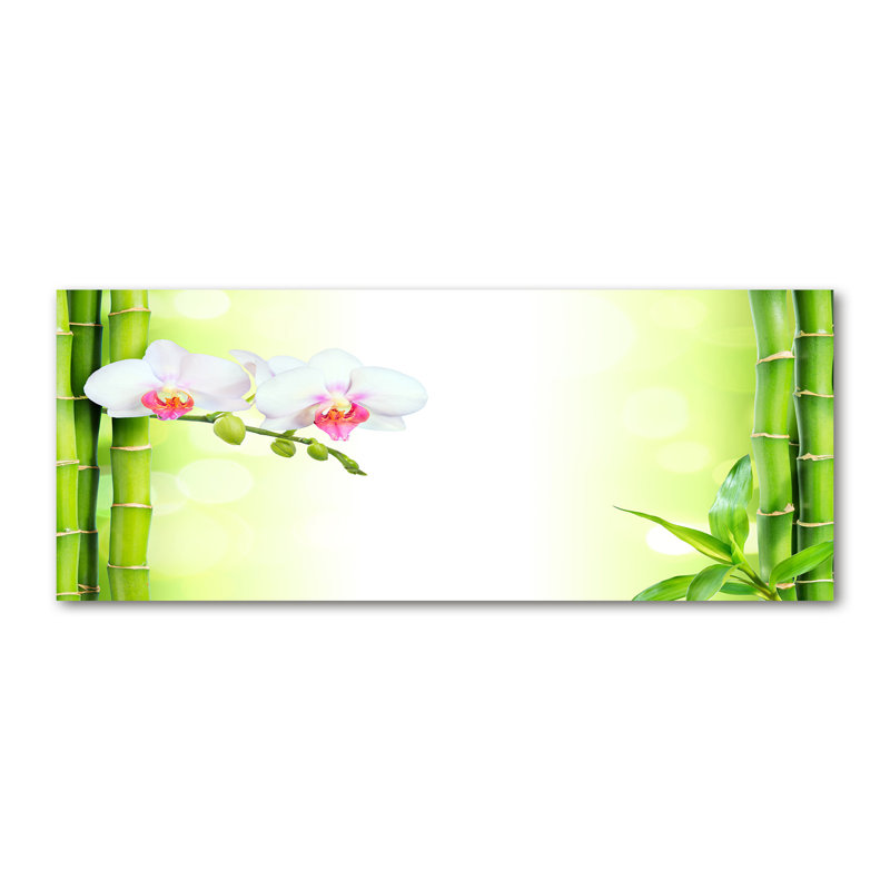 Orchid And Bamboo - No Frame Print on Canvas