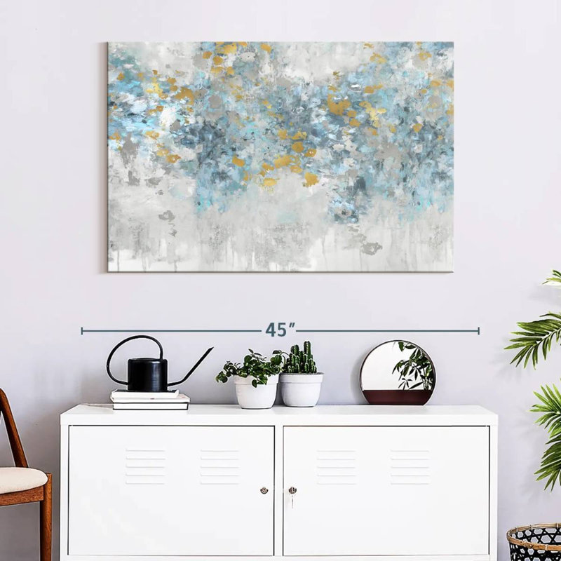 Avery Charmed Aqua, 26" H x 39" W