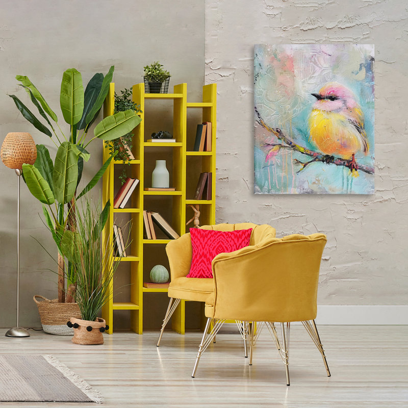  "Soft Pastel Bird" par RileyB, H 40 po x l 30 po