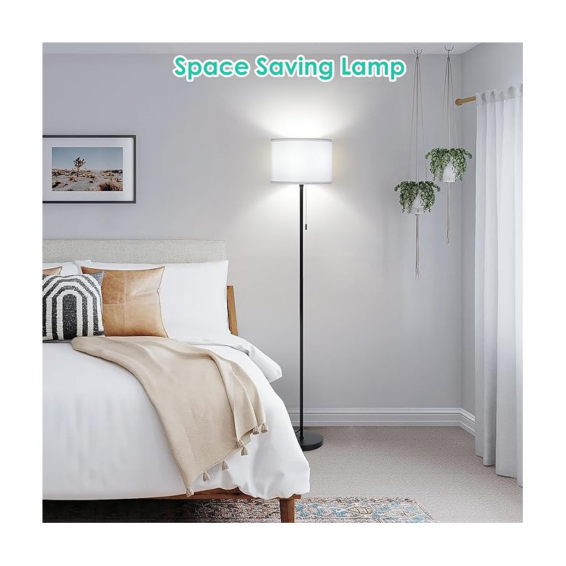 Hayllar 57'' Black Traditional Floor Lamp