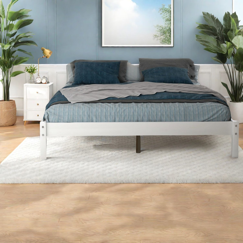 Lits spacieux en bois avec tête de lit, style moderne, confort à la maison