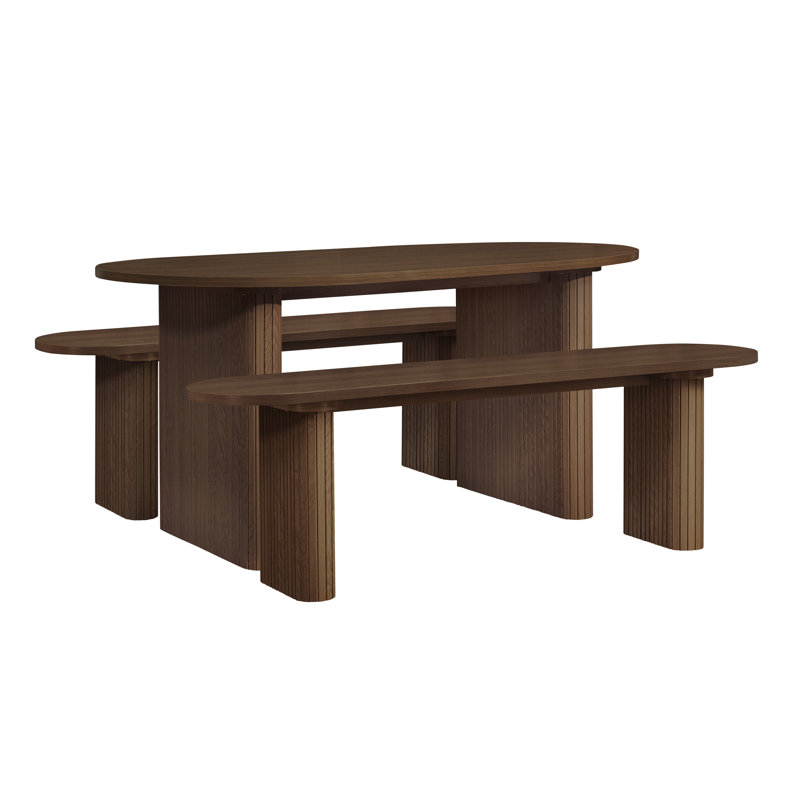 Achante Dining Set, Dark Brown