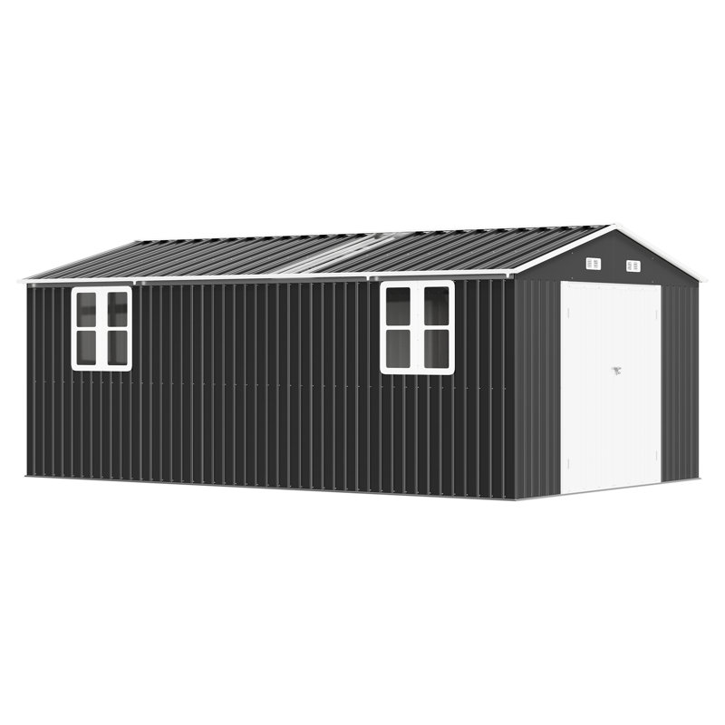 Remise de rangement en acier galvanisé avec portes à charnières Guardian Shelter Series AMERLIFE