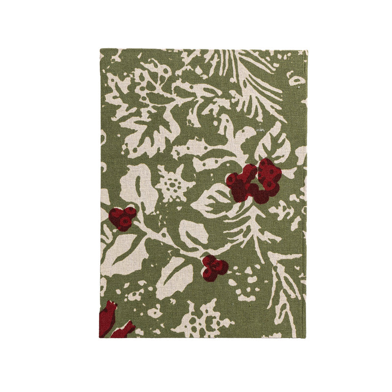 Baies De houx  Journal - Red & Green - 5" x 7" x 1"