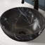 Lavabo de salle de bain en céramique 14 "avec motif de pierre, sans robinet, noir mat 14"