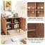 Armoire Mid-Century moderne de 39 pouces à double porte avec tablettes réglables pour le salon d'entrée de la cuisine