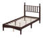Lit plateforme simple en bois avec tête de lit en forme de gourde, lit plateforme de style rétro-1897738805