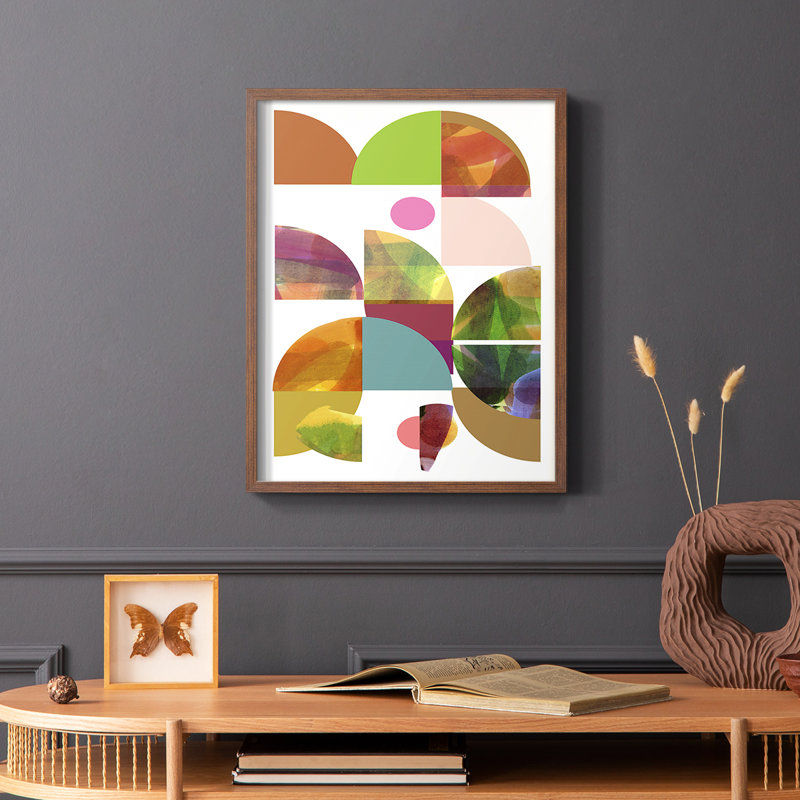 «Dorset Shapes II», reproduction encadrée - bois massif, H 20 po x l 16 po, Brun