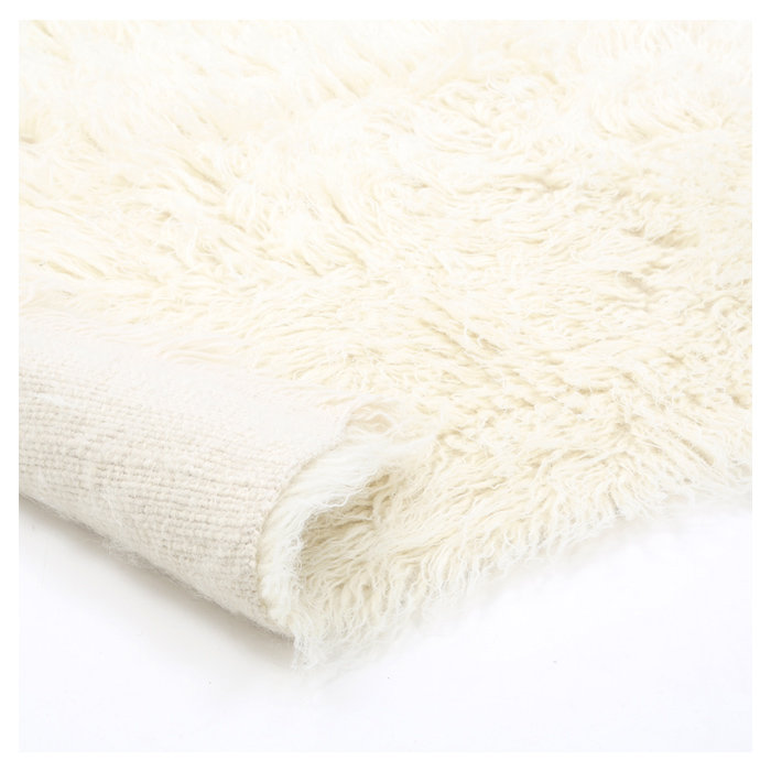 Tapis naturel en laine tissé à la main Alamin Premium Flokati