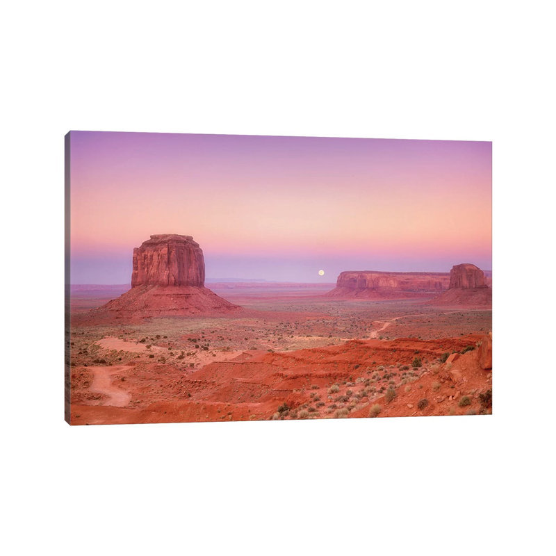 Monument Moon 1 Piece Wall Art on Canvas, 20.32cm H x 30.48cm W x 1.91cm D, Wrapped Canvas