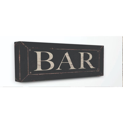 « bar cuisine sign word design », impression sur toile