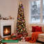 Arbre de Noël artificiel à charnière de 6 pi avec 571 pointes de branches et support en métal pour la décoration des fêtes à domicile