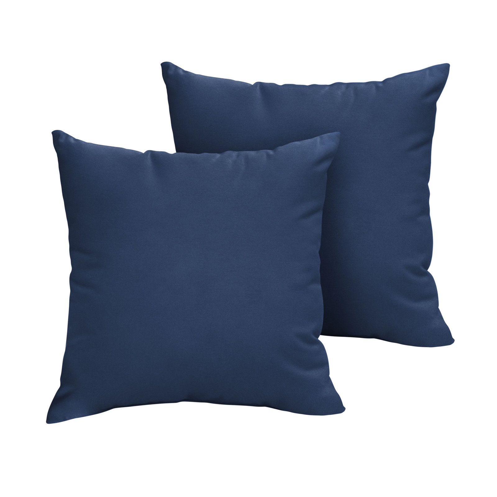 Ashish Sunbrella® Throw Pillow, Square 20", Sunbrella - Canvas Navy