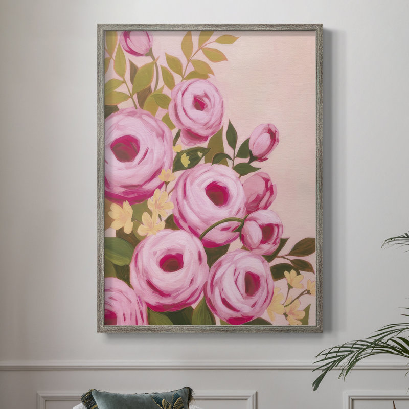 «Vibrant Roses I», reproduction encadrée - bois massif 2986538, H 30 po x l 24 po