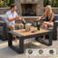  Ensemble de conversation d'extérieur surdimensionné en aluminium 5 pièces avec table basse et coussin de 6 pouces-1605153590
