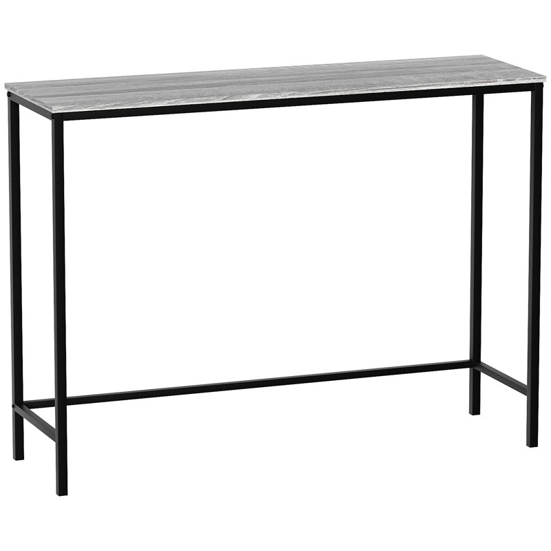 Sylvie 100Cm Industrial Style Slim Console Table With Metal Legs For Hallway and Living Room, Grey