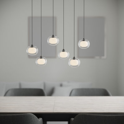 Luminaire suspendu sphère 6 lumières Mission