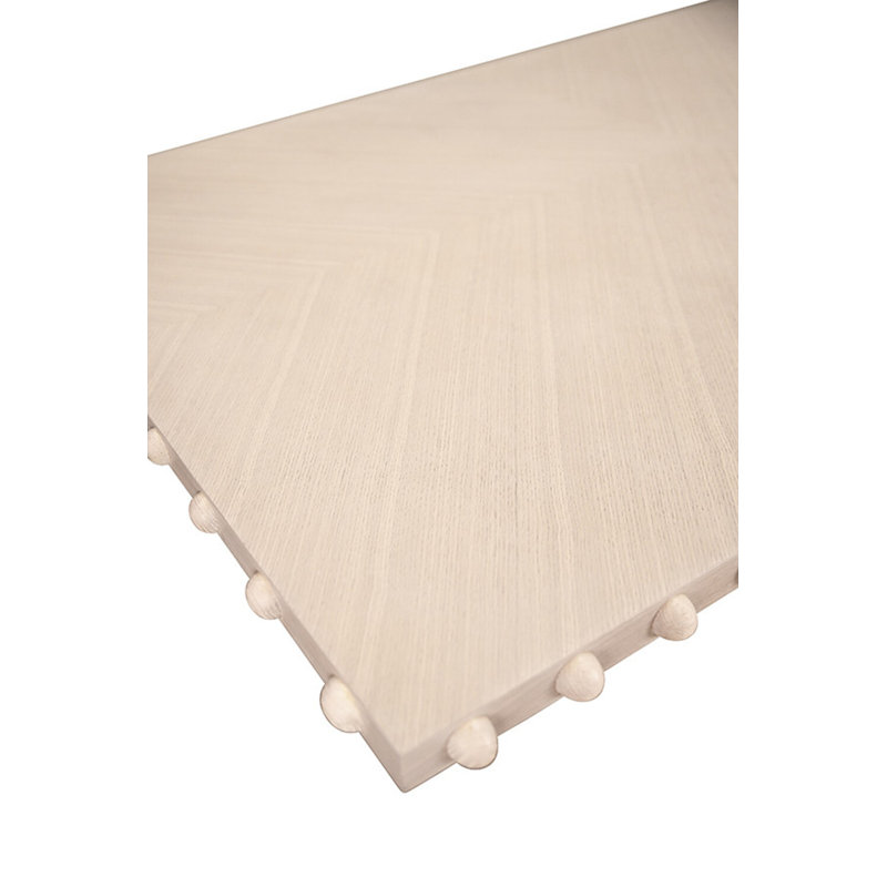 Rectangle Oak Pedestal Dining Table, White Oak