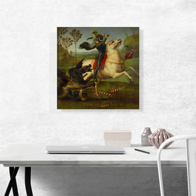 " Saint George Struggling With The Dragon 1504 " by Raphael