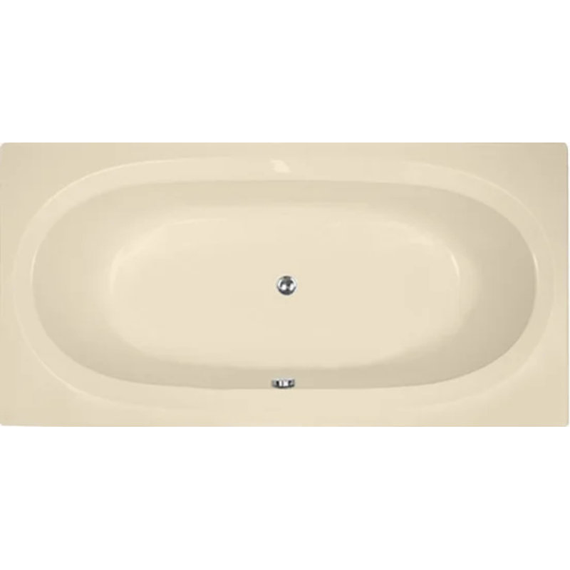 Caribe 72'' L Soaking Bathtub, Bone, Polished Chrome