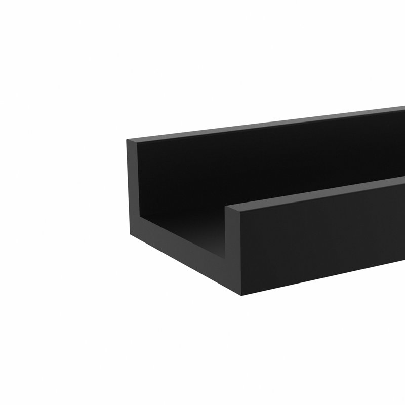 Contempo Picture Ledge Wall Shelf, Black