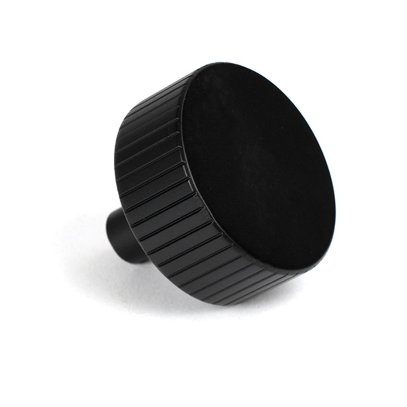 Round Knob, 4 cm, Matt Black
