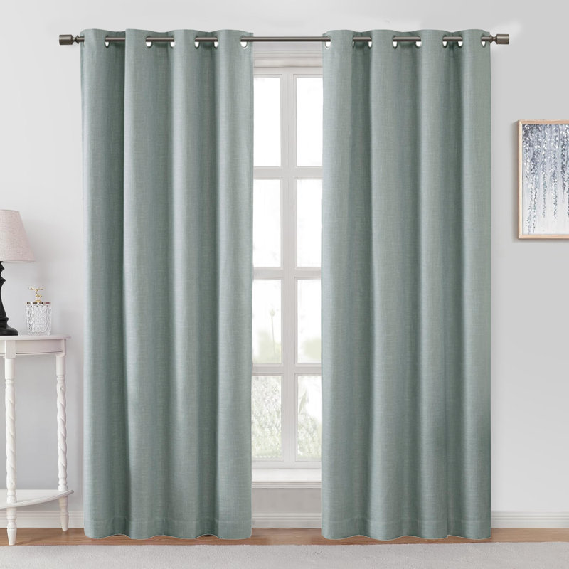 Cameley Blackout Curtain Pair, 50" W x 54" L, Blue