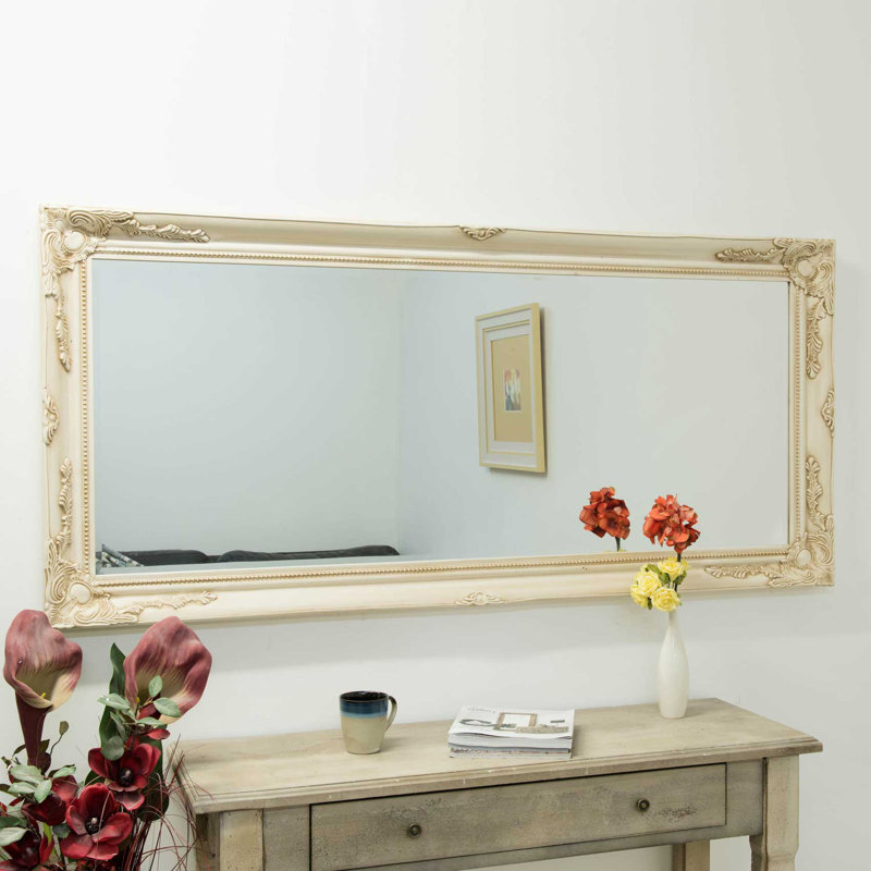 Westphalia Flat Wall Mirror, Ivory, 170cm H x 79cm W
