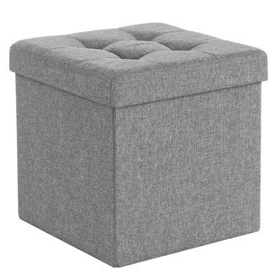 Mccleskey 38cm Wide Square Solid Colour Ottoman with Storage