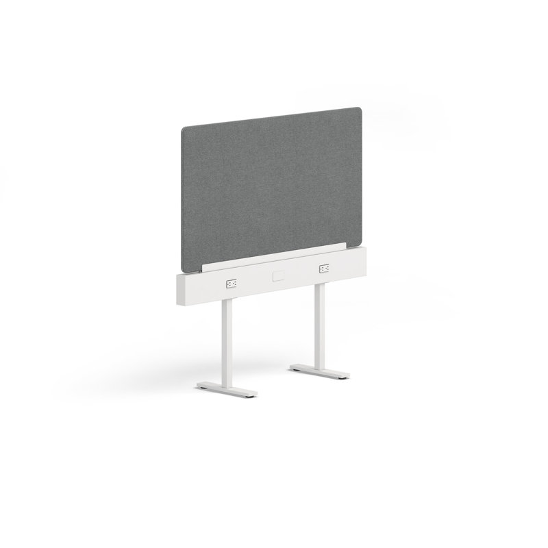 Panneau d'intimité pour rail électrique Boom, Gris foncé, 50"