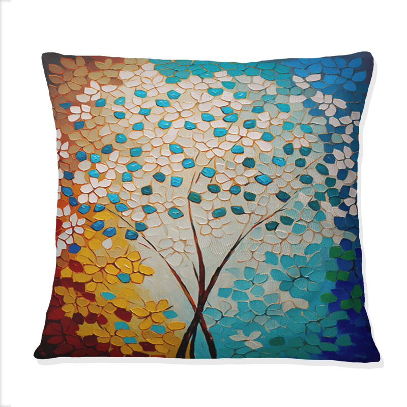 Coussin décoratif à imprimé floral Bright Blossoming Minimal Wildflowers