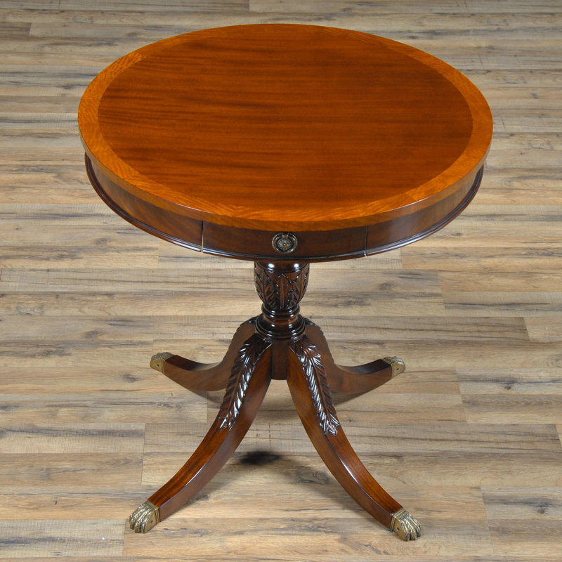 Solid Wood End Table with Storage