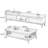 Solid Ash Wood TV Stand and Coffee Table Set